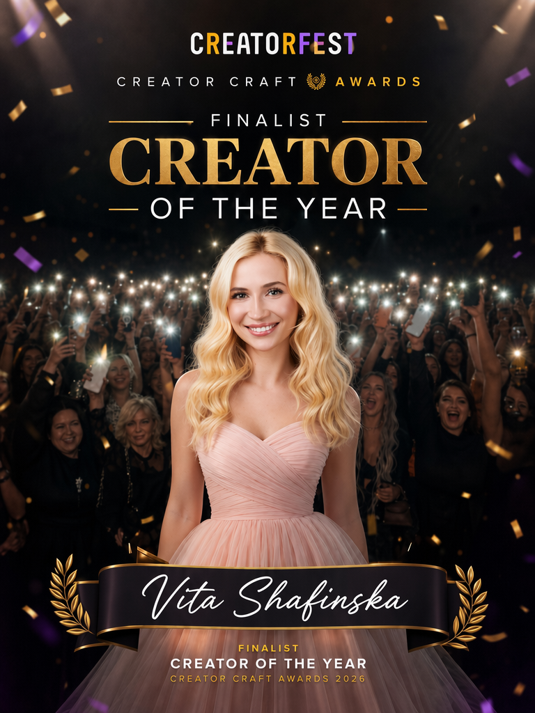 Vita Shafinska — Finalist, Creator of the Year, Creator Craft Awards 2026